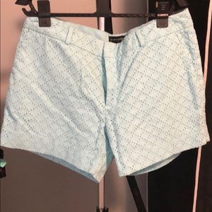 Sky blue crochet shorts